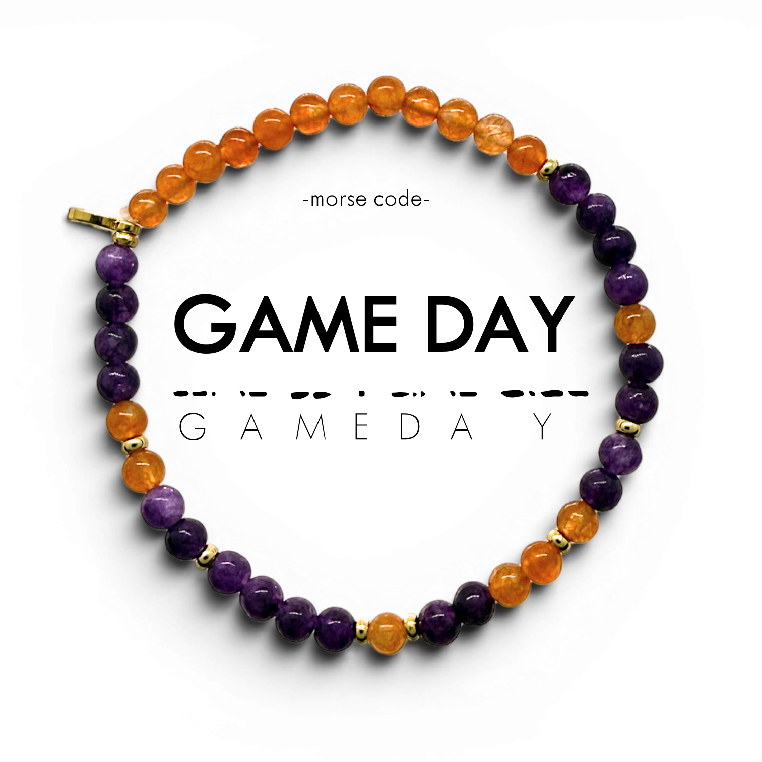 Picture of EG MC Bracelet: GAME DAY | Orange and Purple