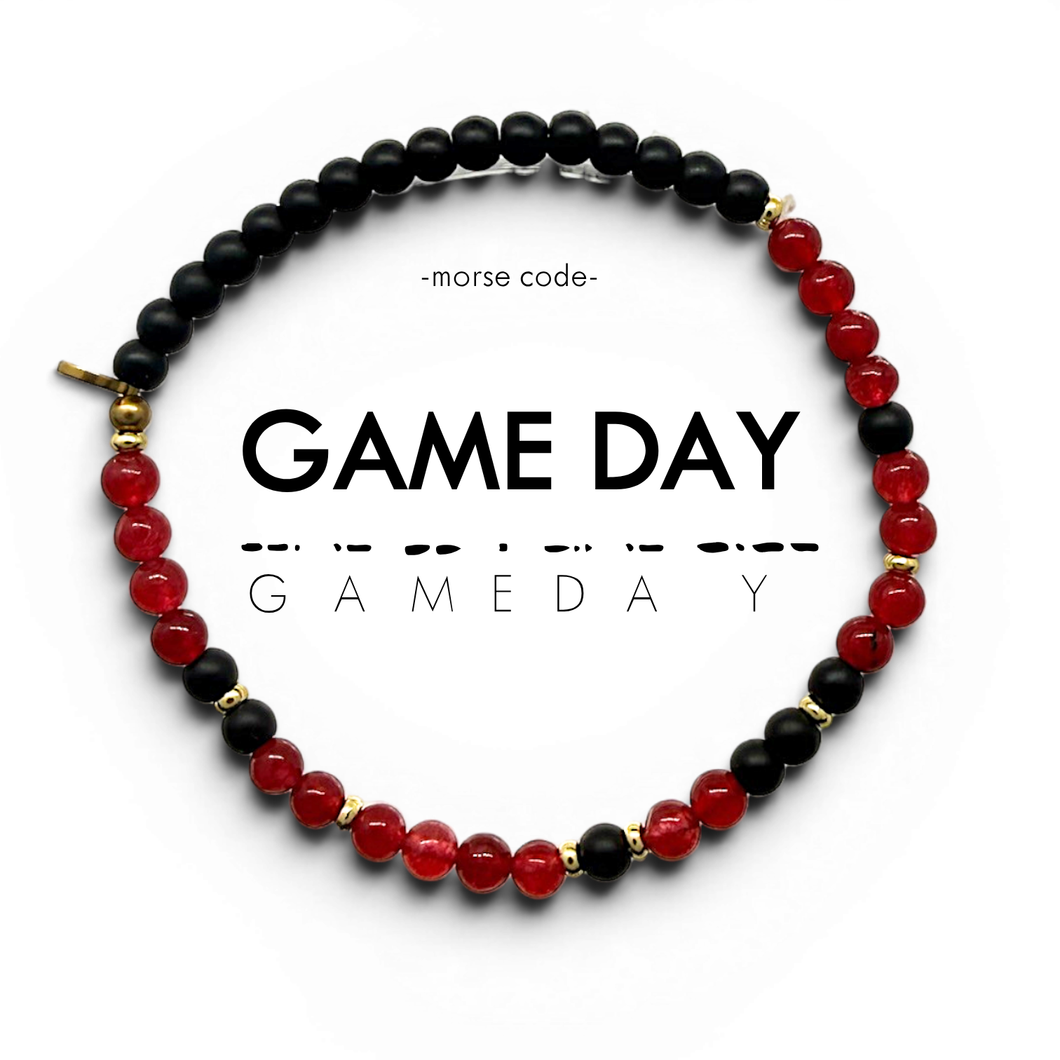 Picture of EG MC Bracelet: GAME DAY | Black and Maroon