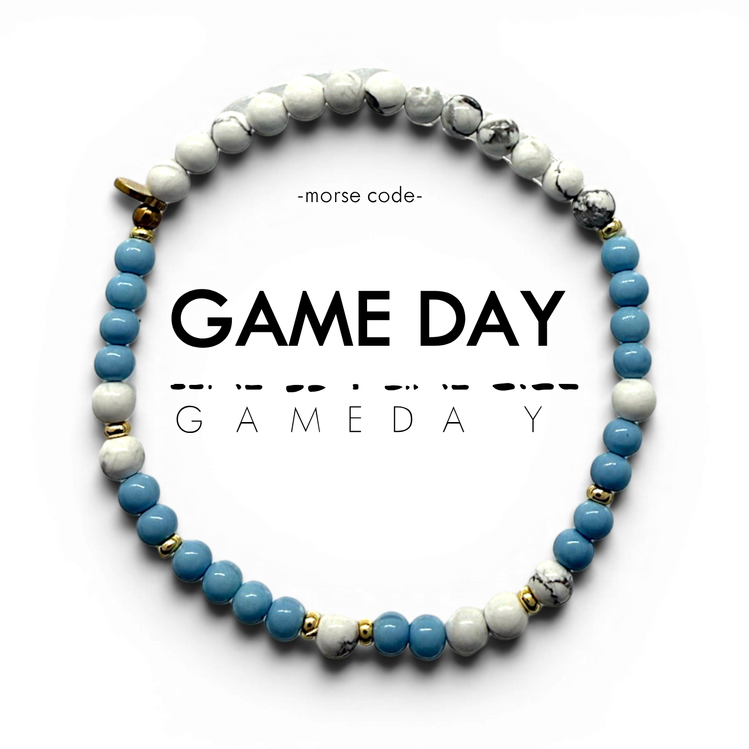 Picture of EG MC Bracelet: GAME DAY | White & Light Blue