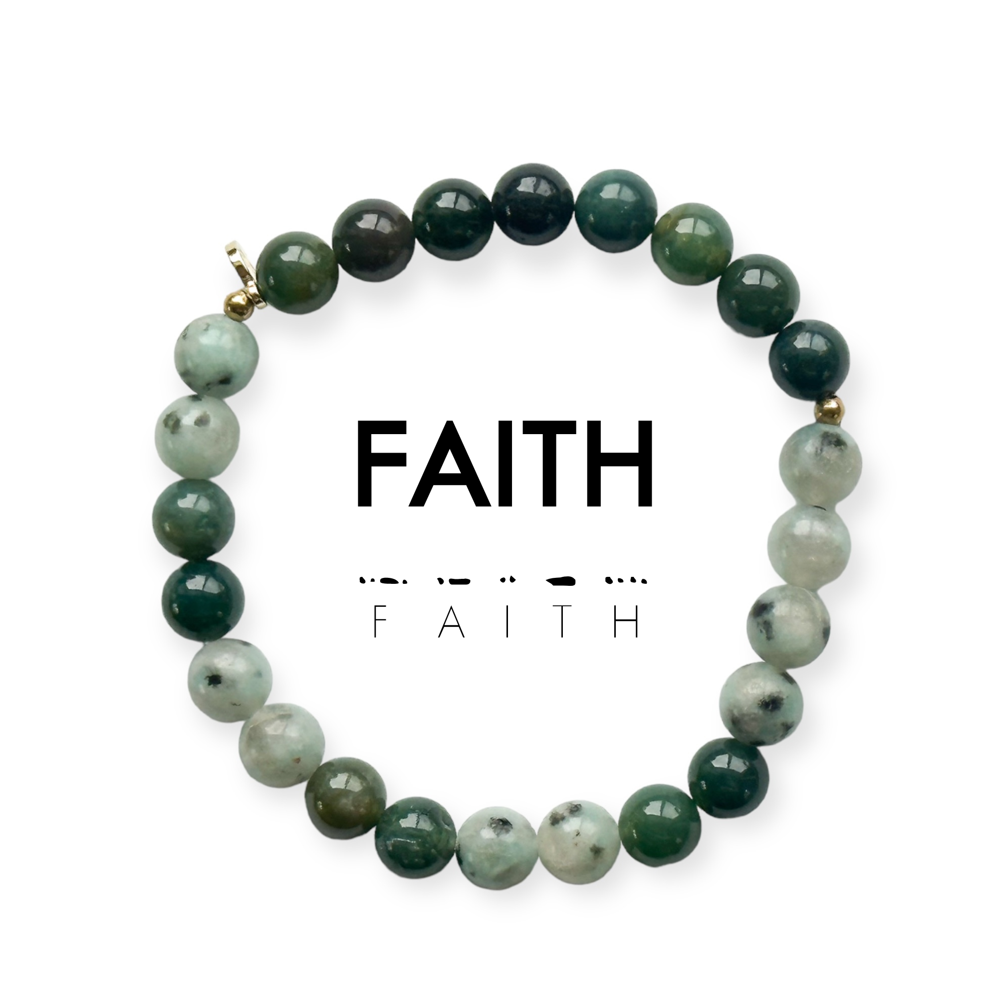 Picture of 8mm: FAITH | Jasper & Dark Green