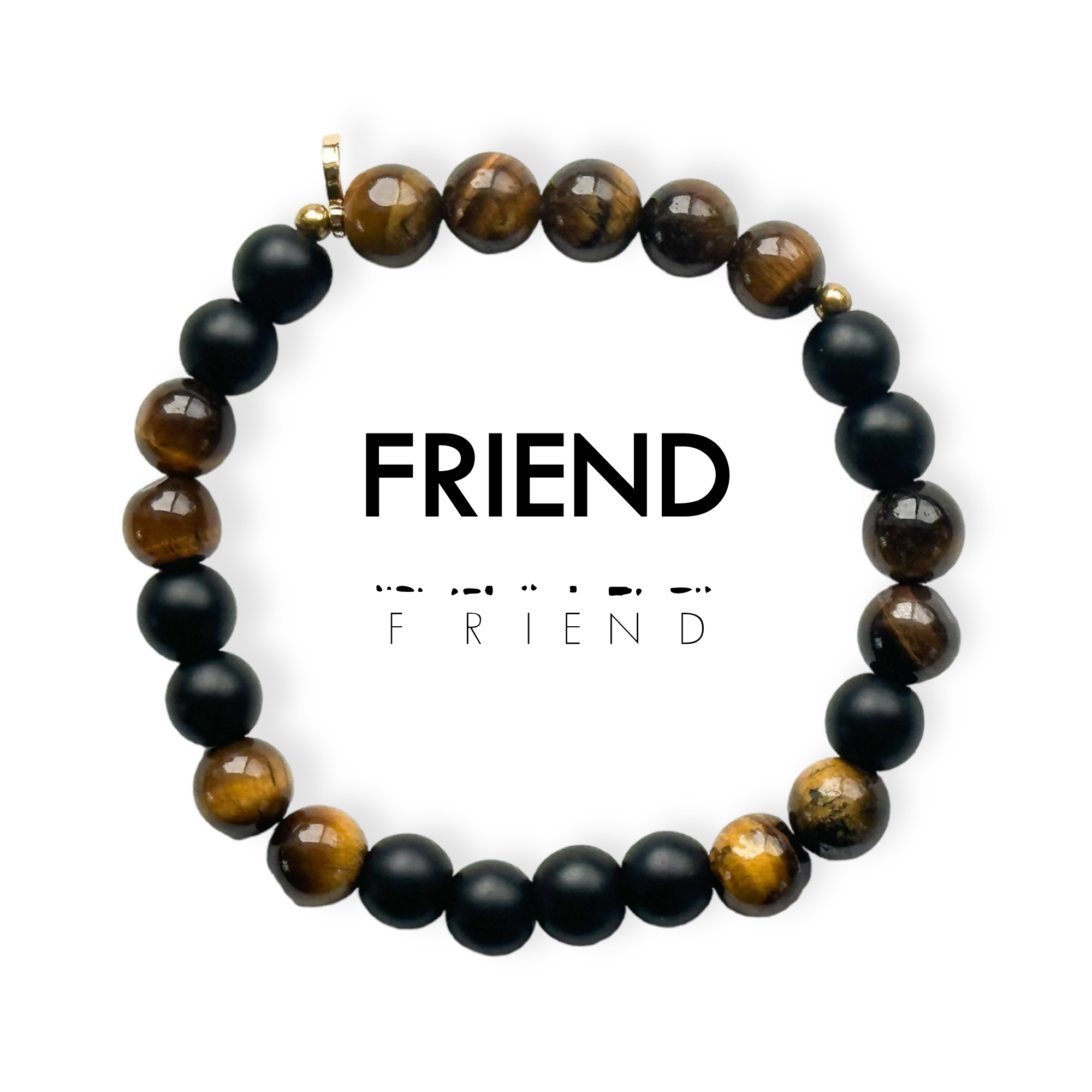 Picture of 8mm: FRIEND | Tigers Eye & Onyx