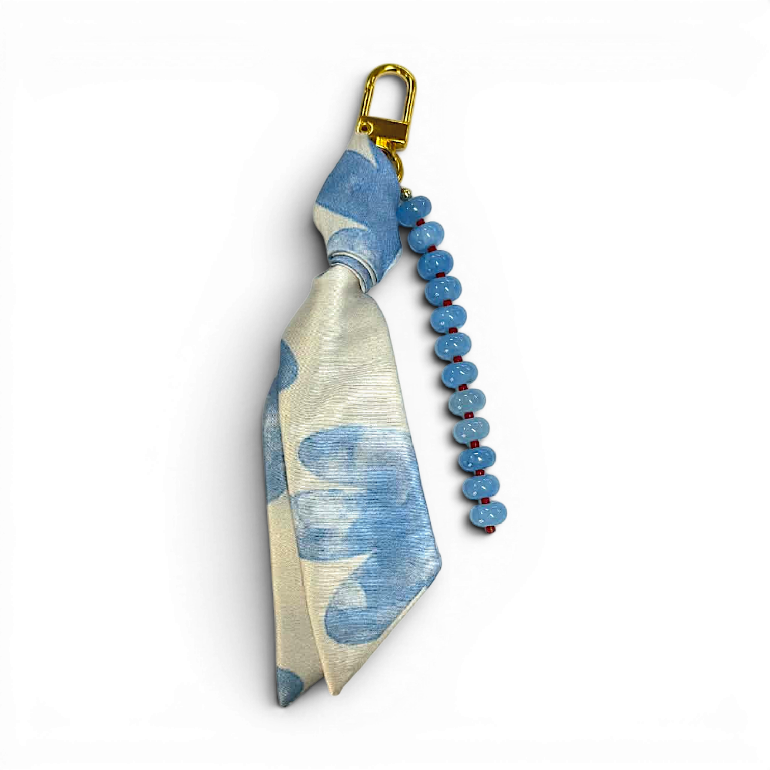 Picture of Bag Charm | Blue & Red Floral