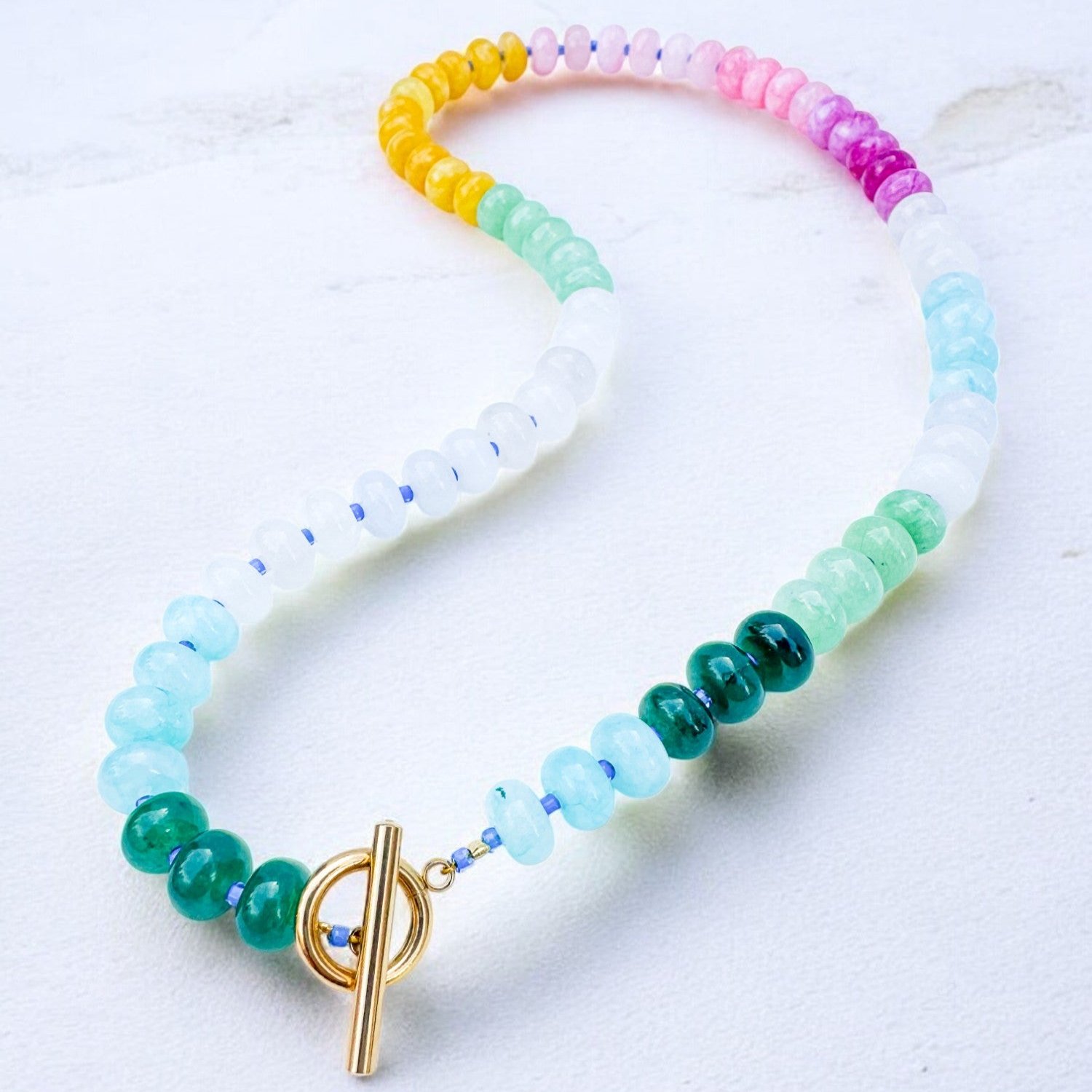 Picture of Bold Stone Necklace | RAINBOW QUARTZ