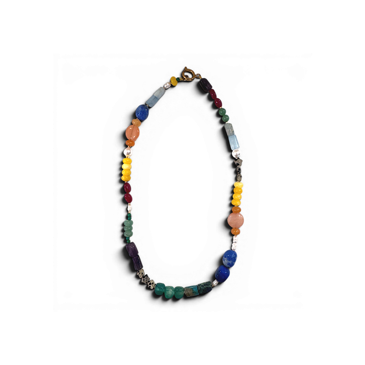Picture of The Lucy Rainbow Gemstone Beaded Necklace