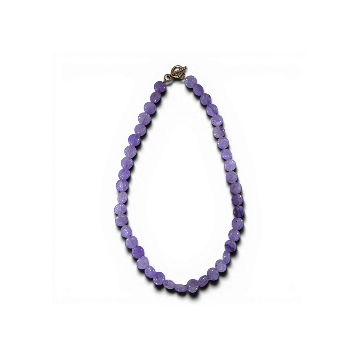 Picture of Flat Lavender Gemstone Beaded Necklace