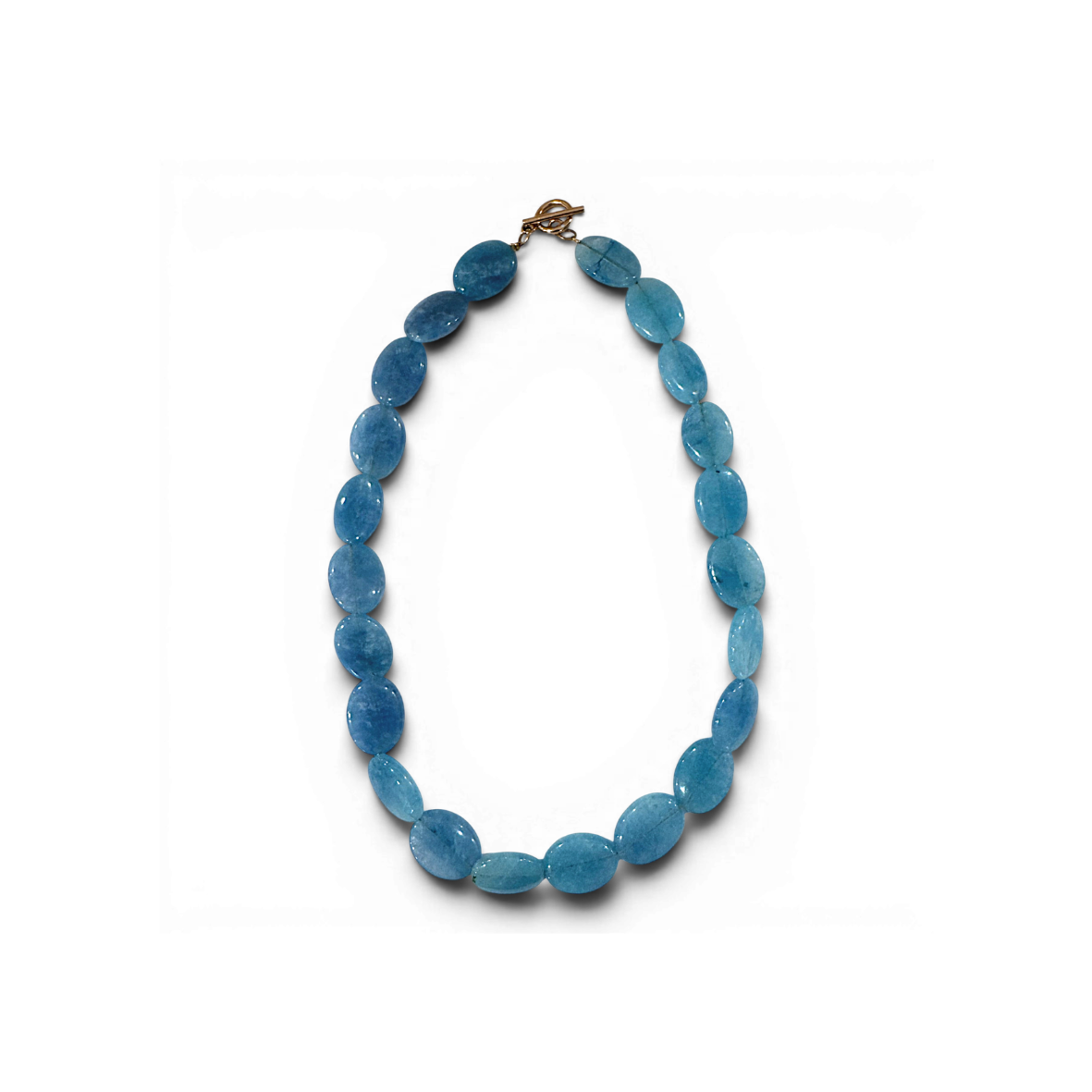 Picture of Bold Blue Quartz Gemstone Beaded Necklace
