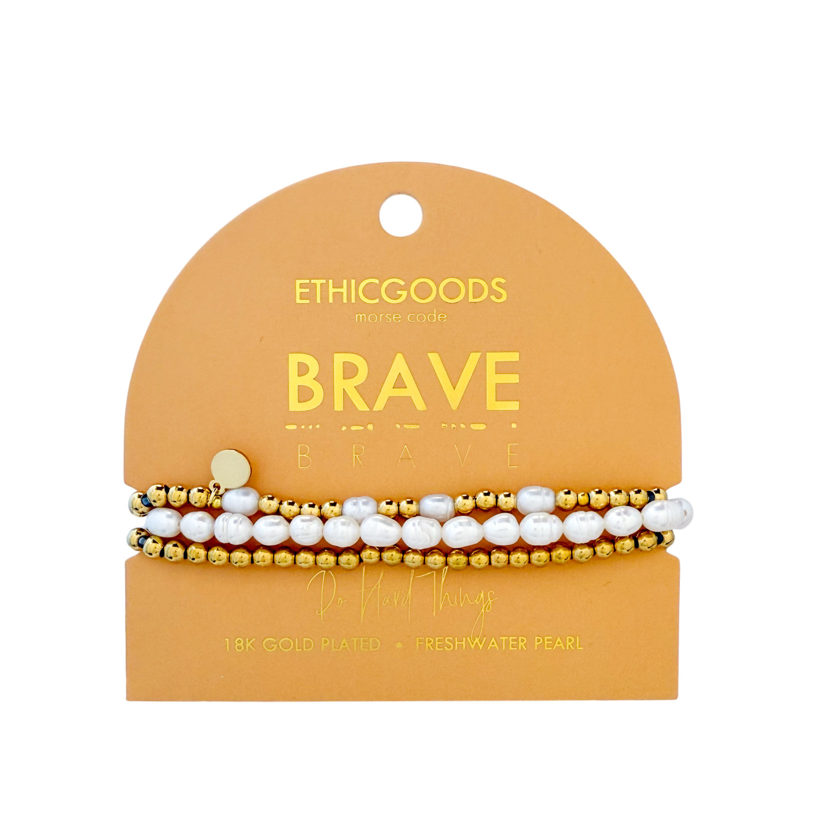 Picture of MC Pearl & Gold Bracelet Stacking Set | BRAVE