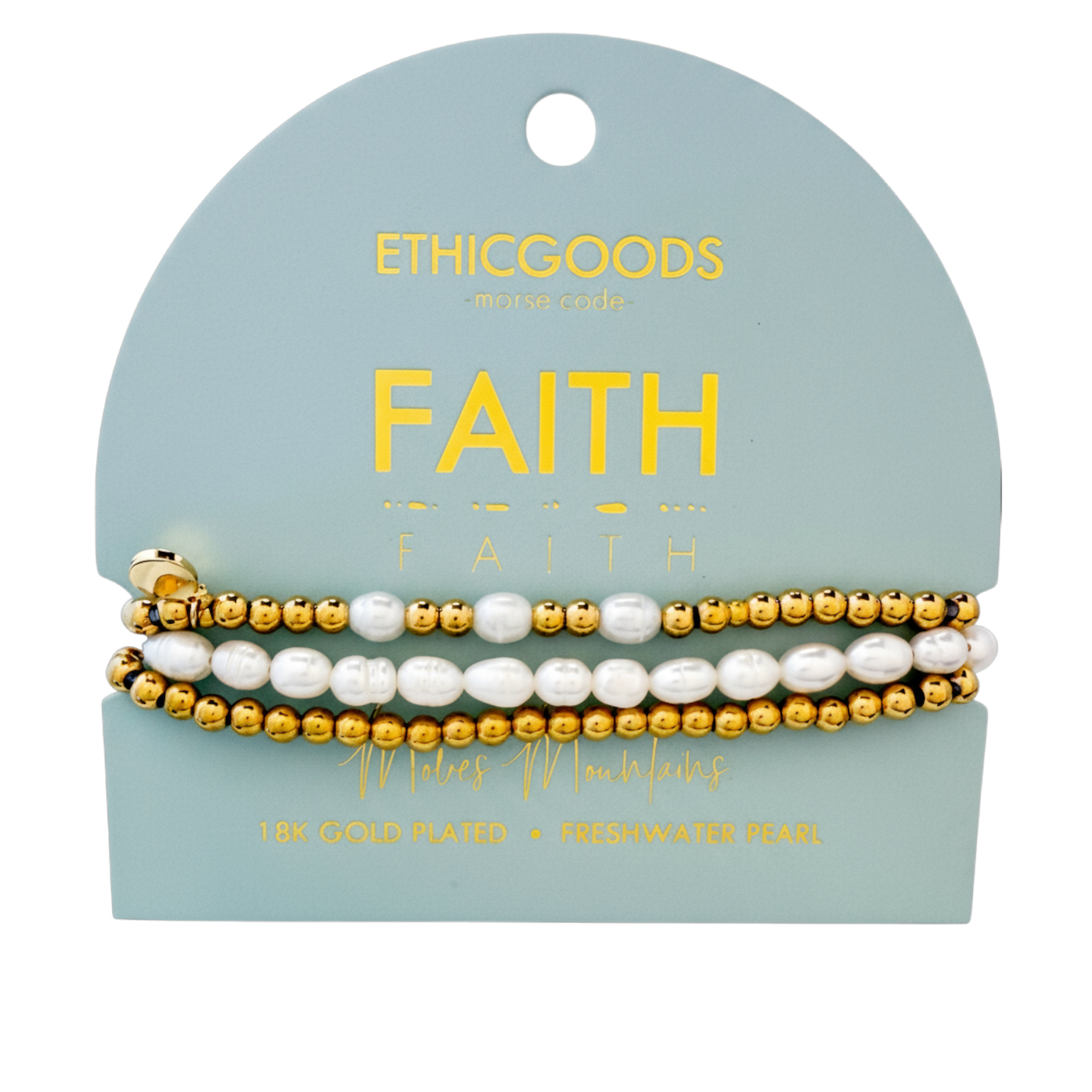 Picture of MC Pearl & Gold Bracelet Stacking Set | FAITH