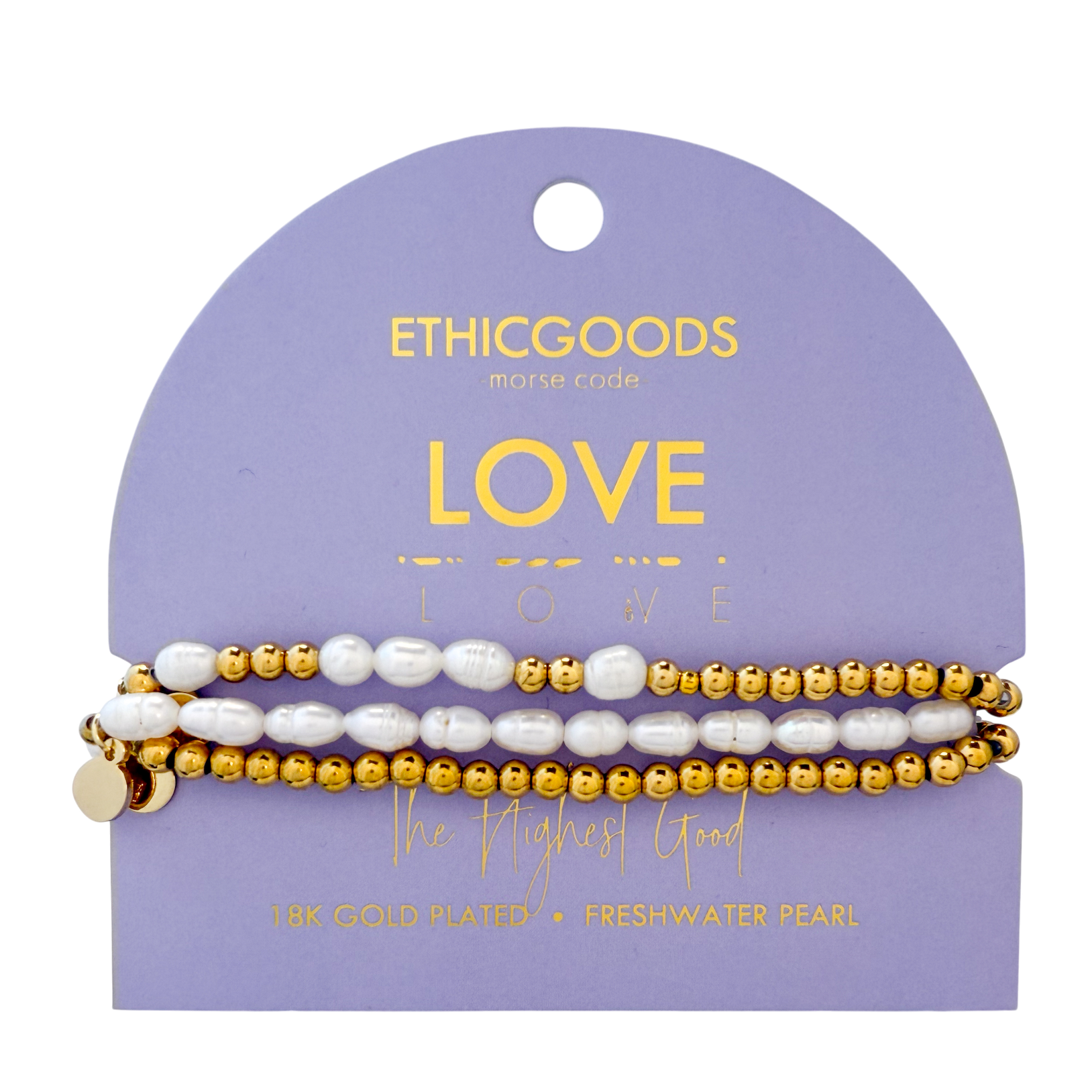 Picture of MC Pearl & Gold Bracelet Stacking Set | LOVE