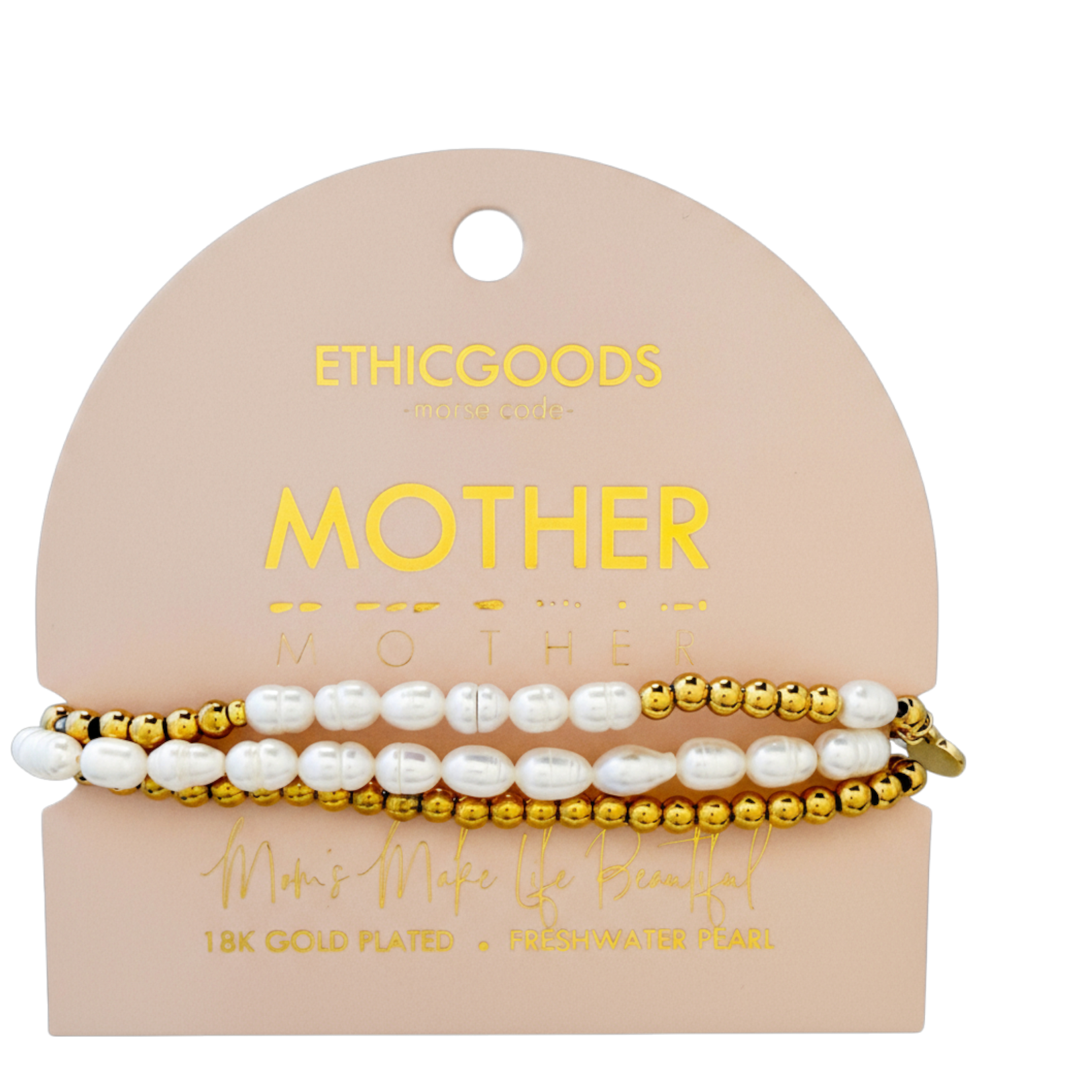 Picture of MC Pearl & Gold Bracelet Stacking Set | MOTHER