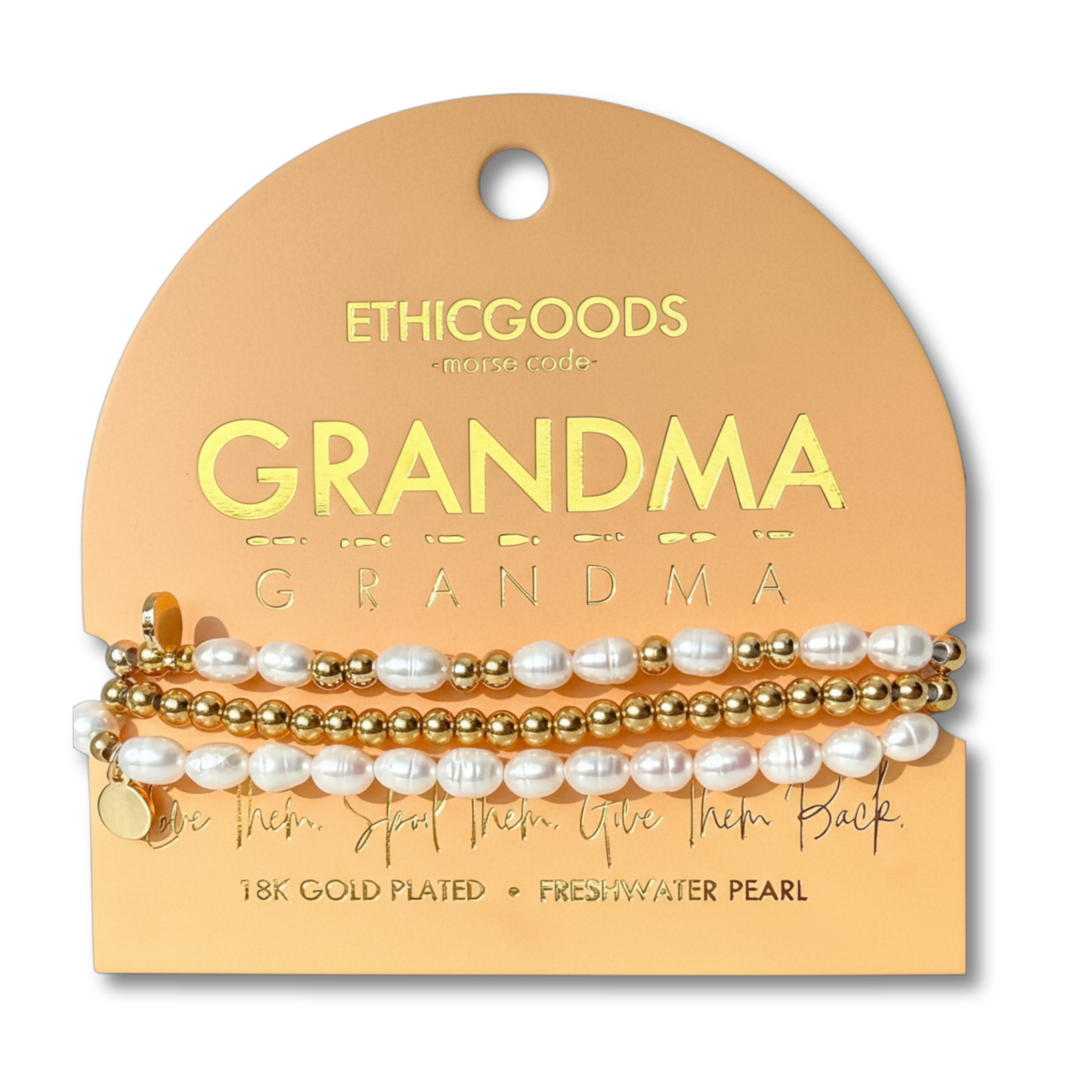 Picture of MC Pearl & Gold Bracelet Stacking Set | GRANDMA