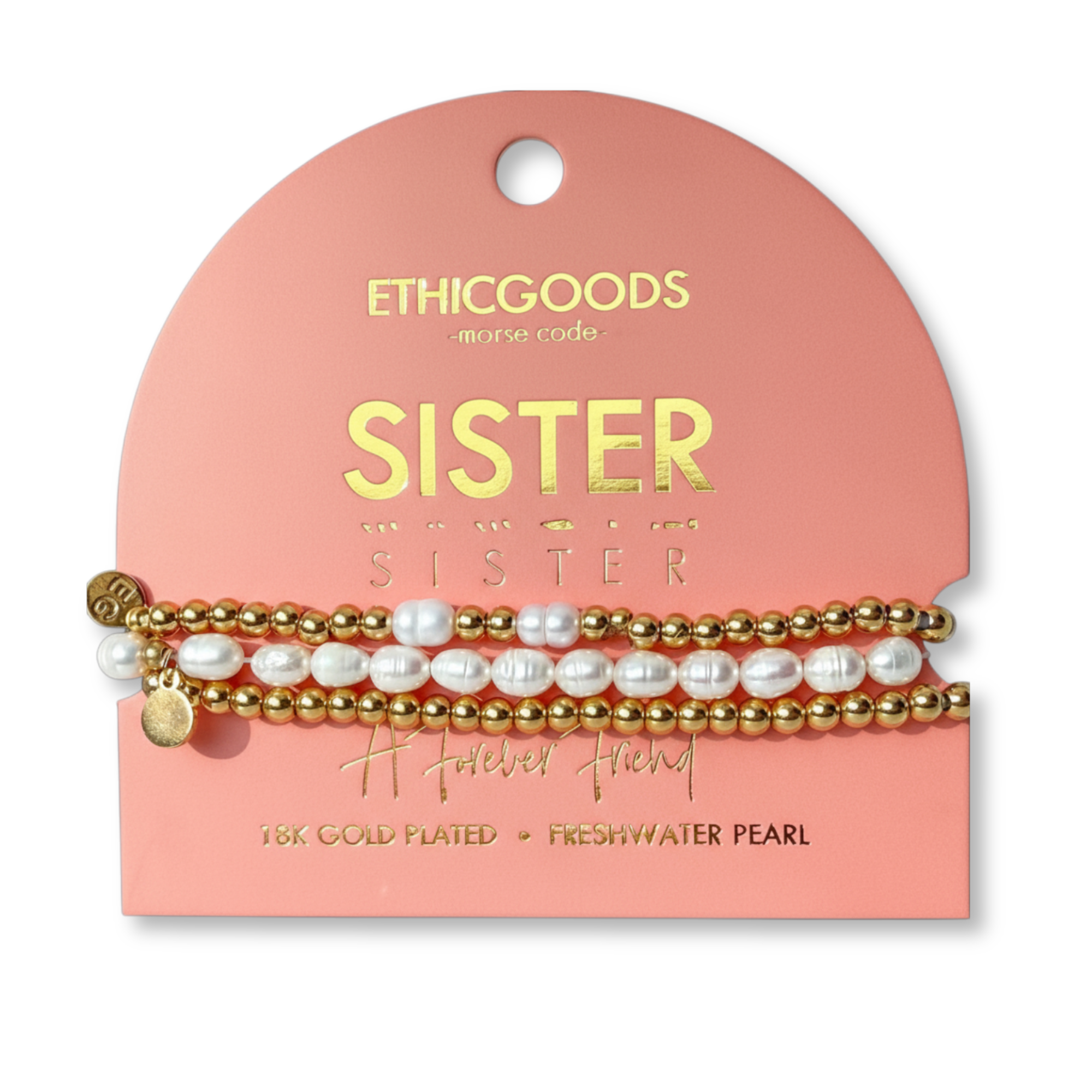 Picture of MC Pearl & Gold Bracelet Stacking Set | SISTER