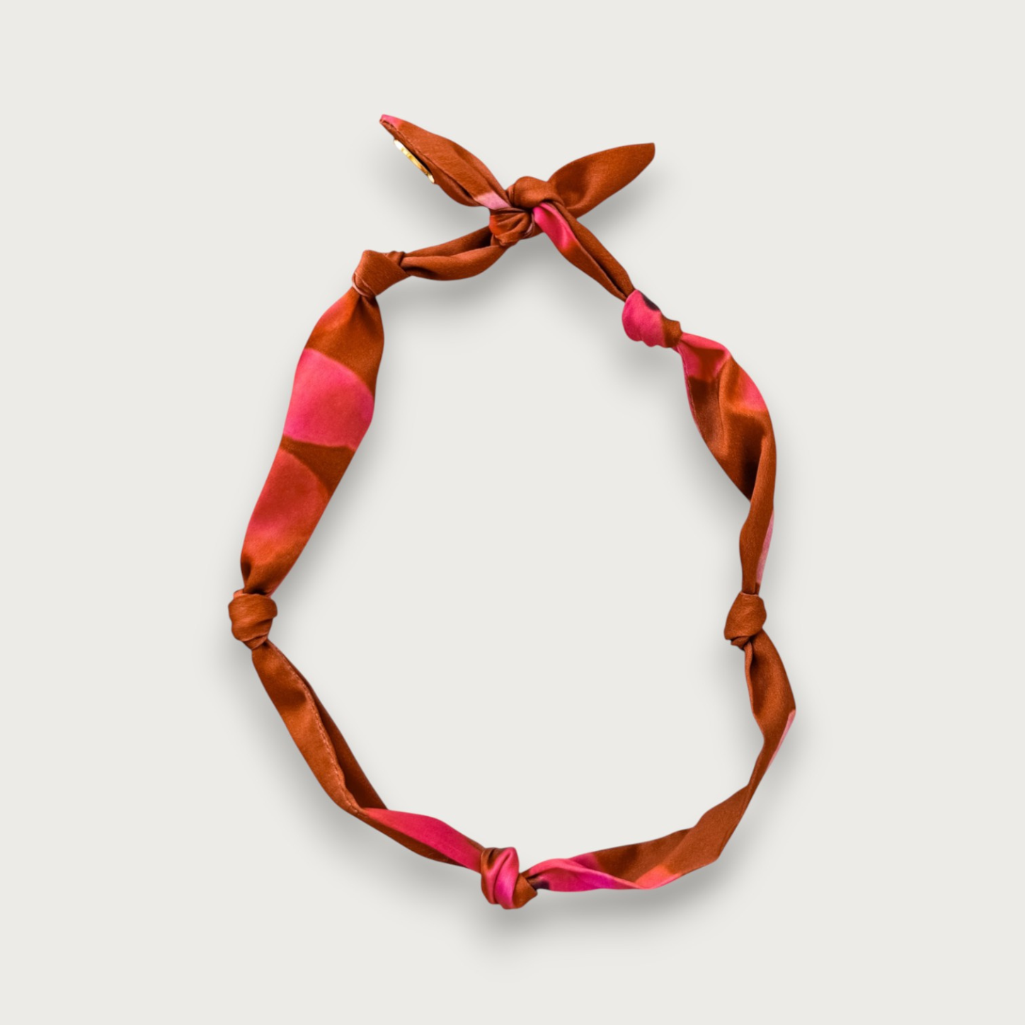 Picture of Scarf Necklace - BROWN & PINK FLORAL