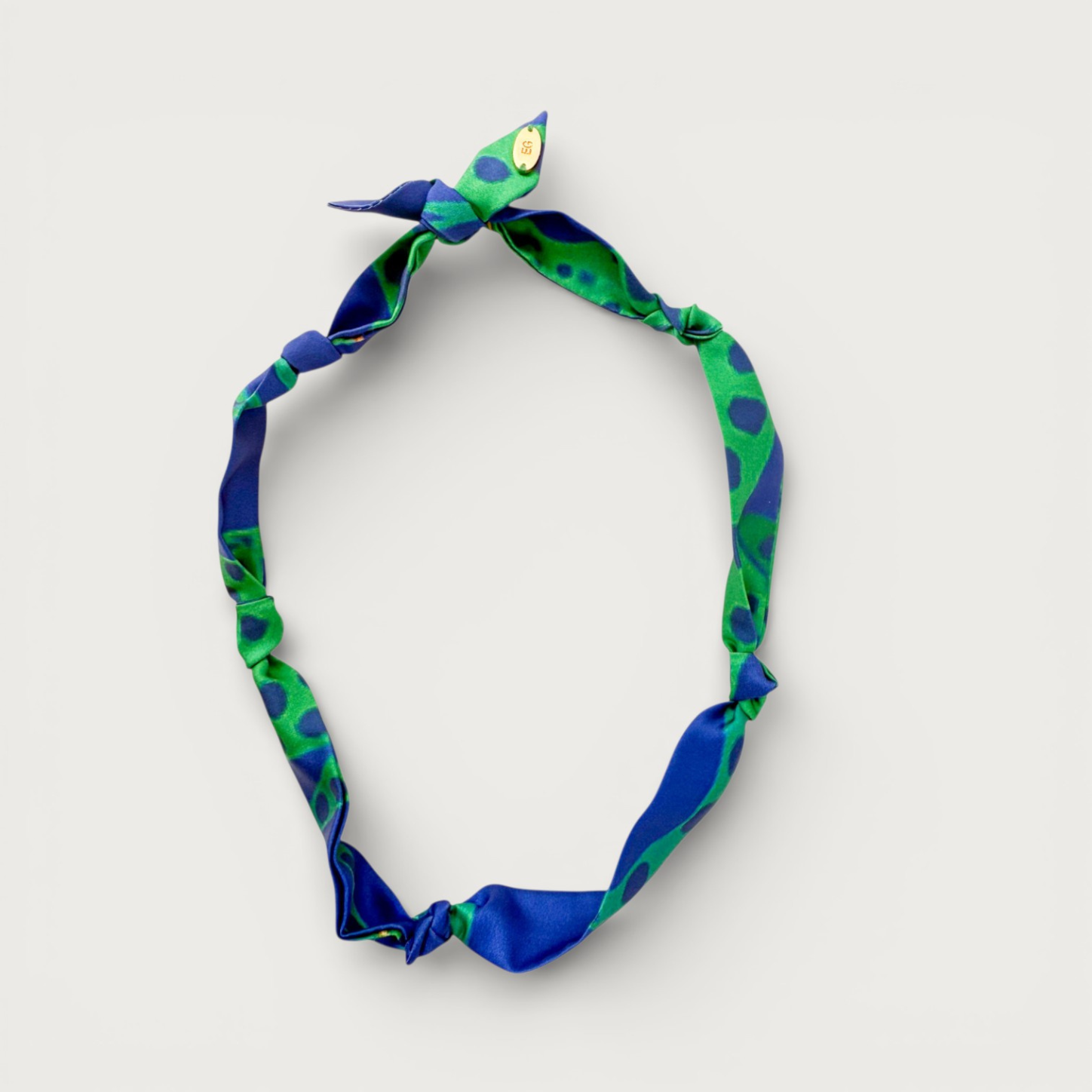 Picture of Scarf Necklace - BLUE & GREEN LEOPARD