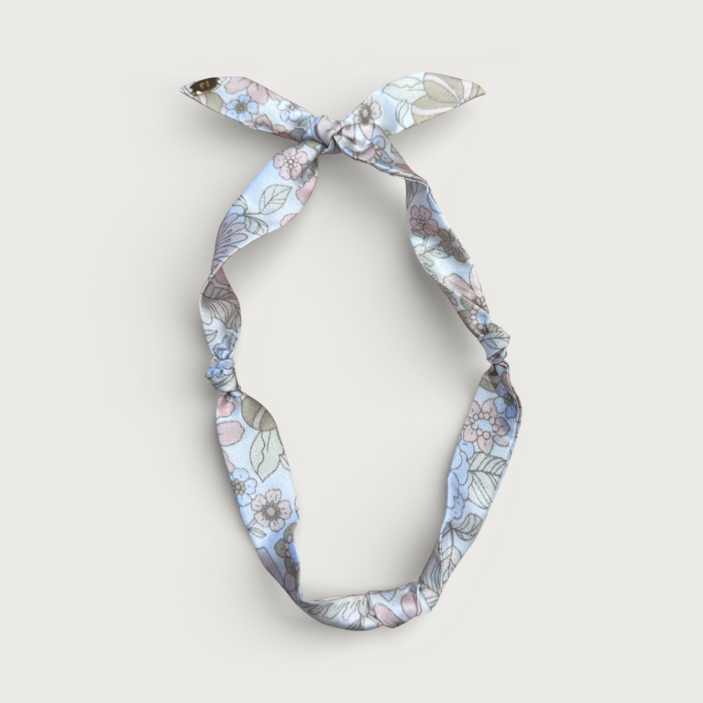 Picture of Scarf Necklace- BEIGE FLORAL