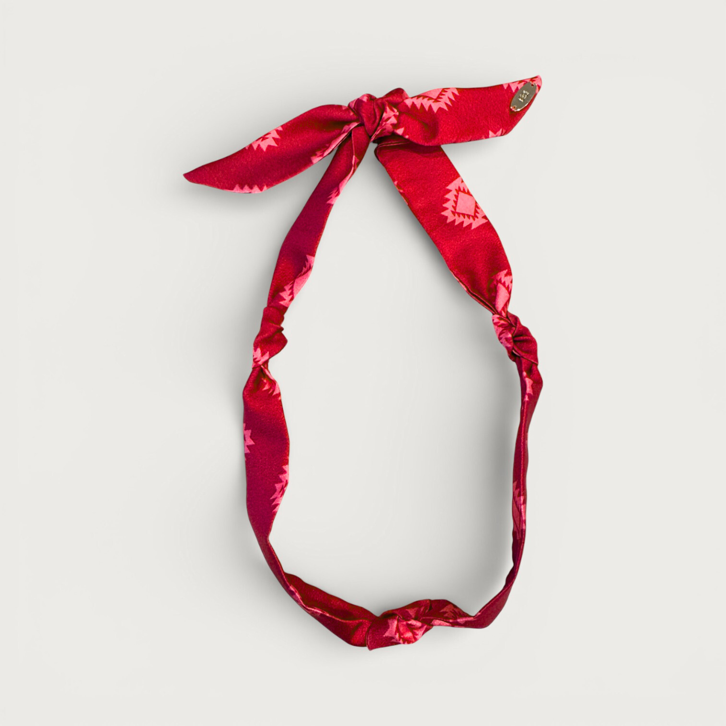 Picture of Scarf Necklace- RED IKAT