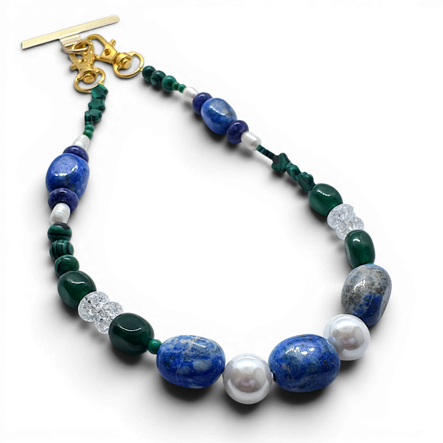 Picture of Jolly Green & Blue Wristlet