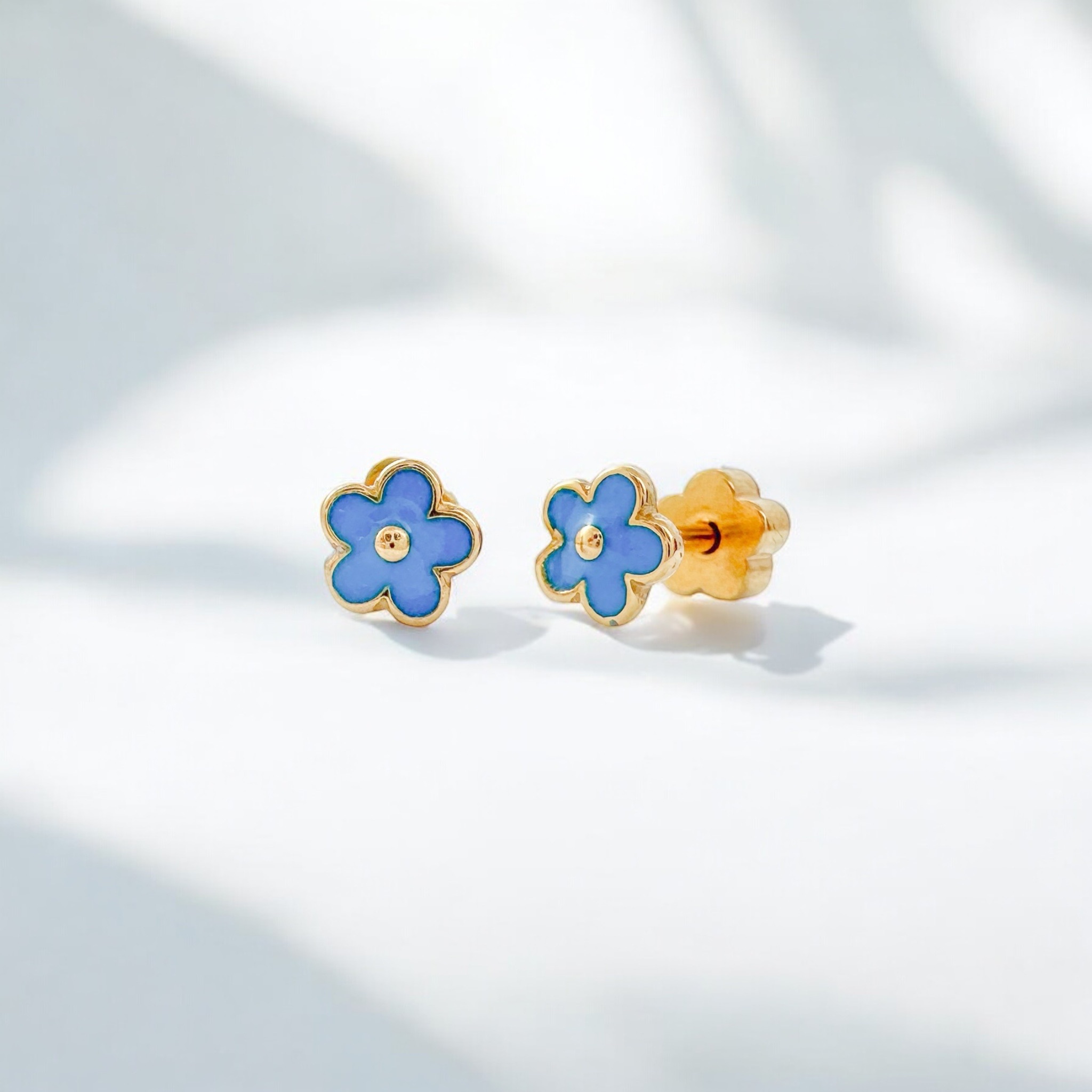 Picture of Kids Earring: Blue Flowers