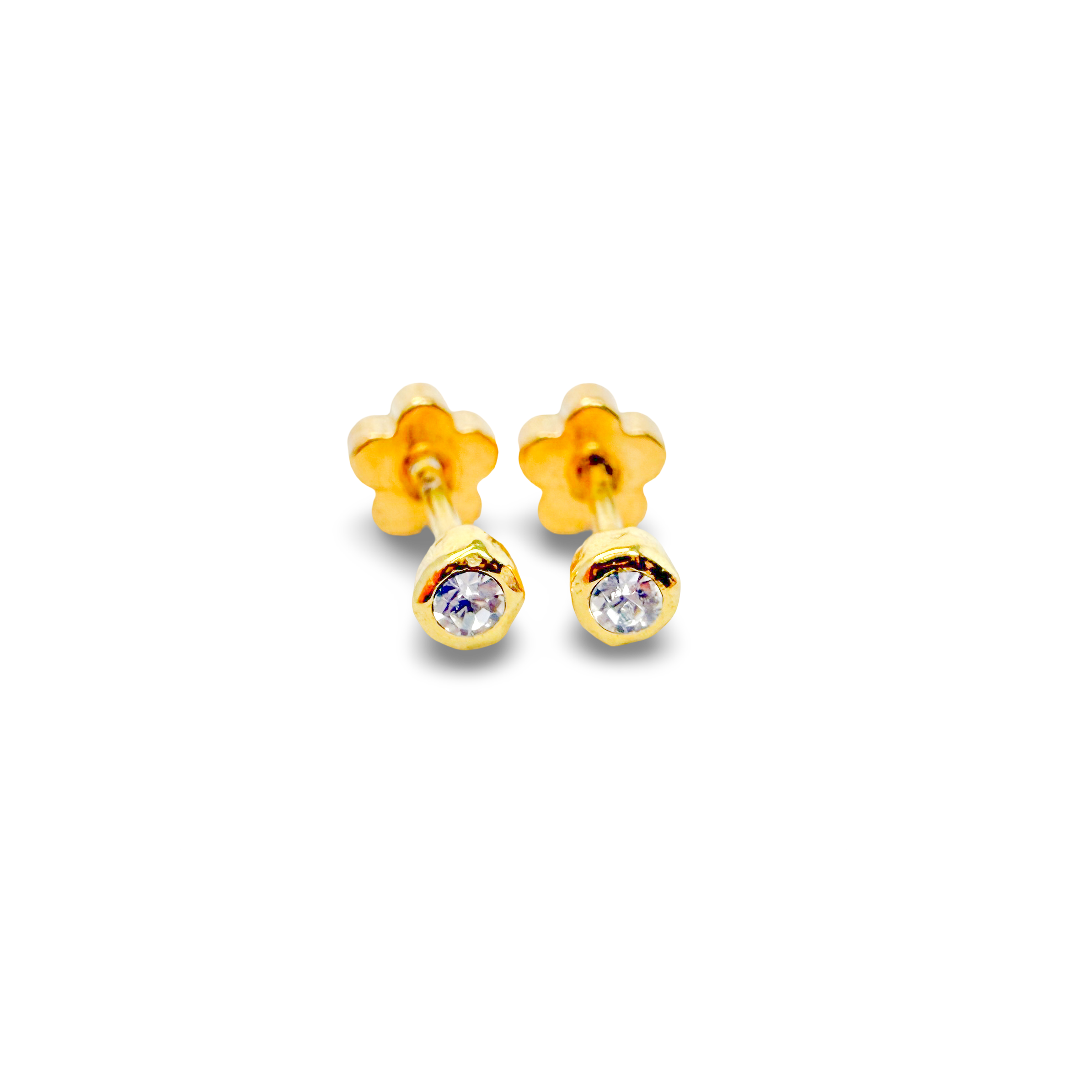 Picture of Gemstone Bezel Tiny Stud Earrings
