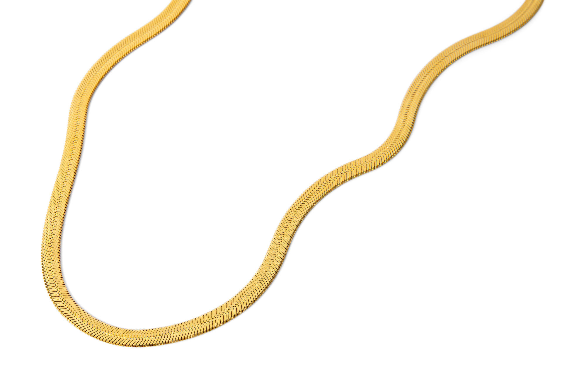 Picture of EG Necklace: Herringbone Chain 3mm | GOLD PLATED