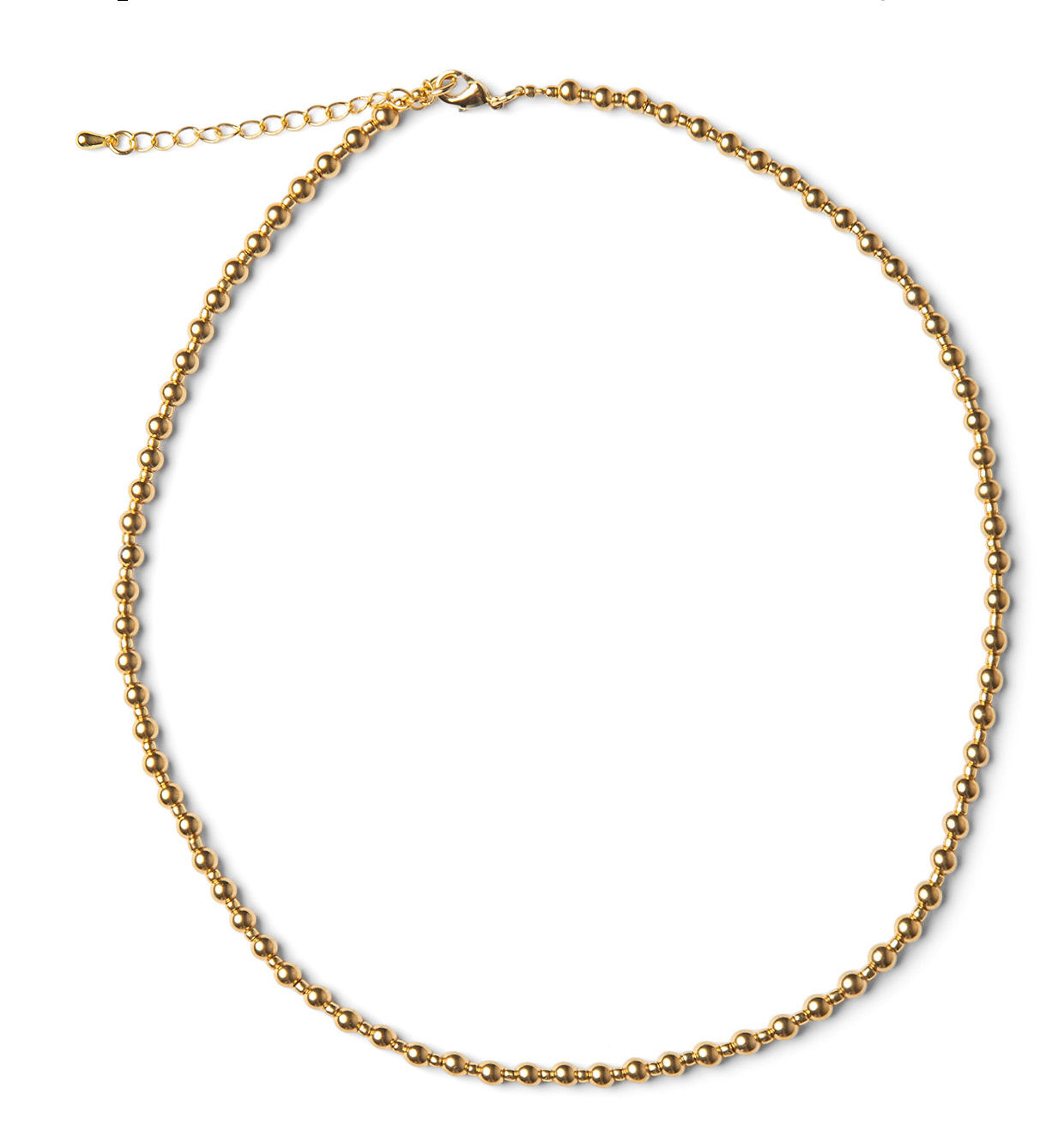 Picture of 4MM Beaded Gold Necklace