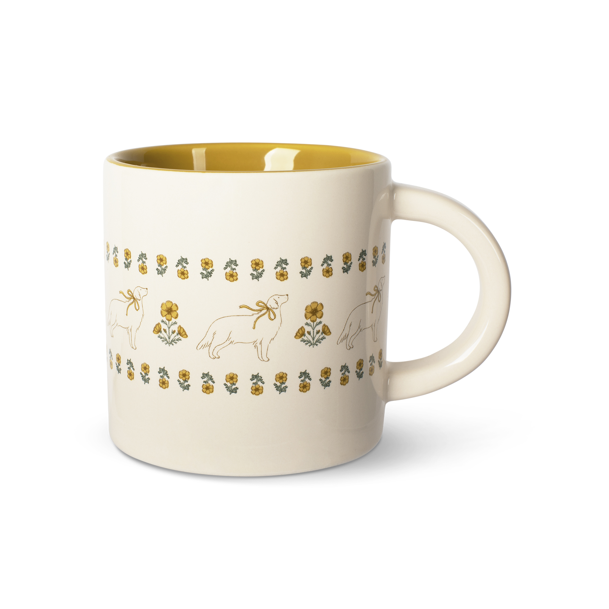 Picture of BLOCK PRNT DOG IVRY STNWR DECAL MUG