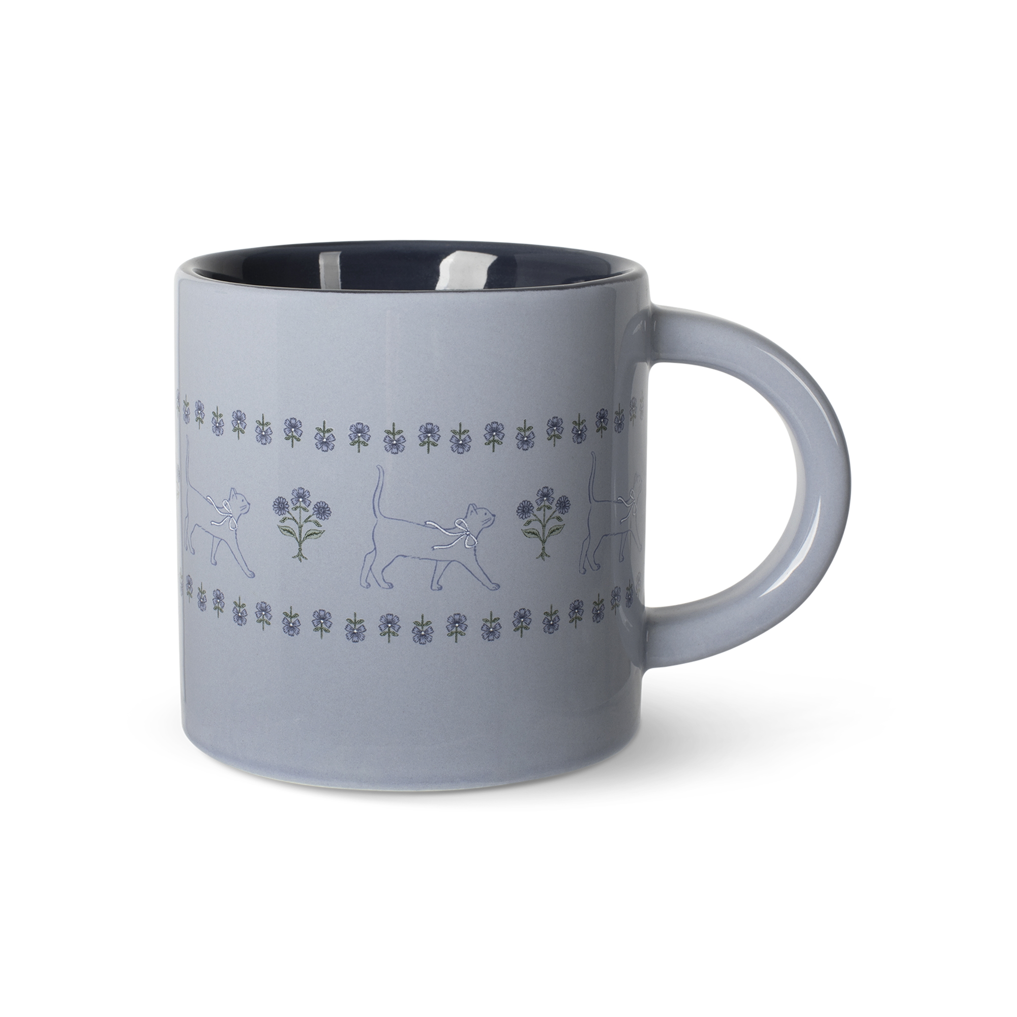 Picture of BLOCK PRINT CAT CHAMB STNWR DCL MUG