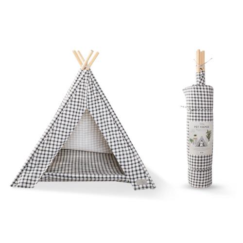 Picture of PAINTED GINGHAM PET TENT W/CUSHION
