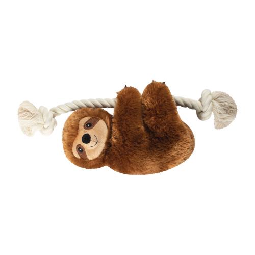 Picture of BROWN SLOTH ON A ROPE-PLUSH DOG TOY