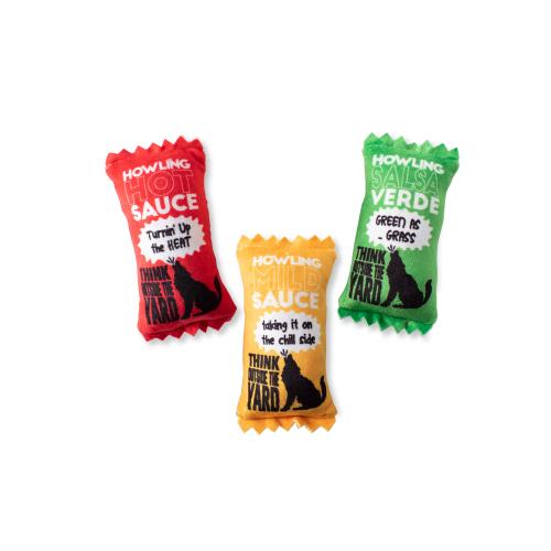 Picture of HOWLING HOT SAUCE 3PC SML DOGTOYSET