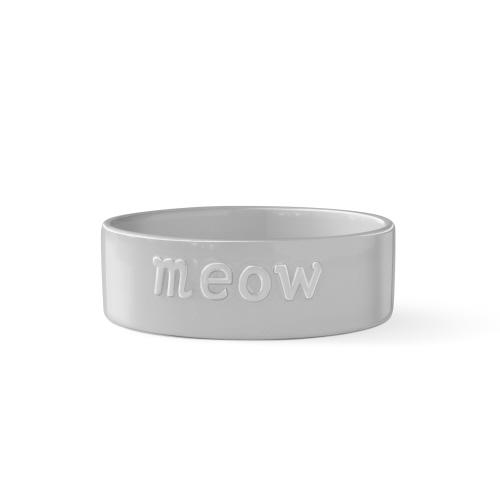 Picture of P65 SCLPT MEOW GRAY SM SCLPTD BOWL