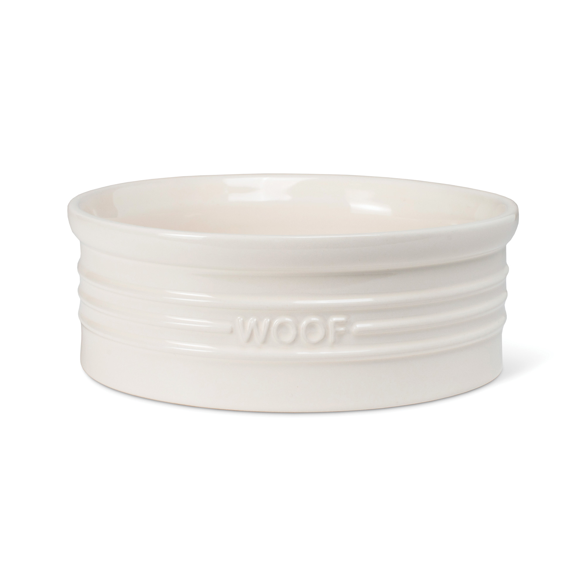 Picture of WOOF IVORY SCULPTED PET BOWL