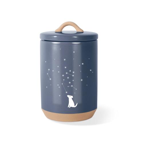 Picture of P65 CELESTIAL DOG BEVELED TREAT JAR