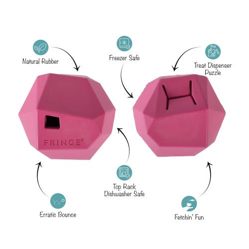 Picture of HAVING A BALL HOT PINK RUBBER DOG TOY