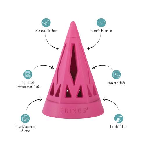 Picture of YOU CONE DO IT HOT PINK RUBBER DOG TOY