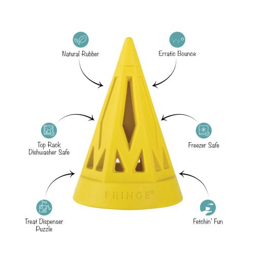 Picture of YOU CONE DO IT YELLOW RUBBER DOG TOY