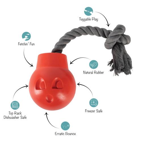 Picture of YOU DA BOMB RUBBER DOG TOY