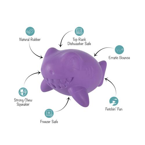 Picture of CATCH YA LATER PURPLE RUBBER DOG TOY