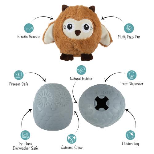 Picture of DON'T RUFFLE MY FEATHERS RUBBER/PLUSH DOG TOY