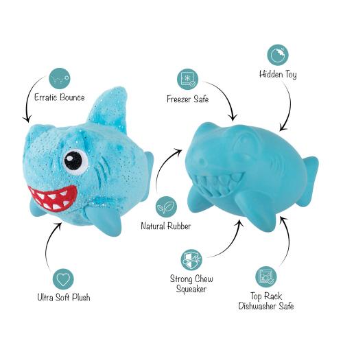Picture of OUT OF THE BLUE RUBBER/PLUSH DOG TOY