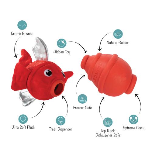 Picture of REEL ME IN RUBBER/PLUSH DOG TOY