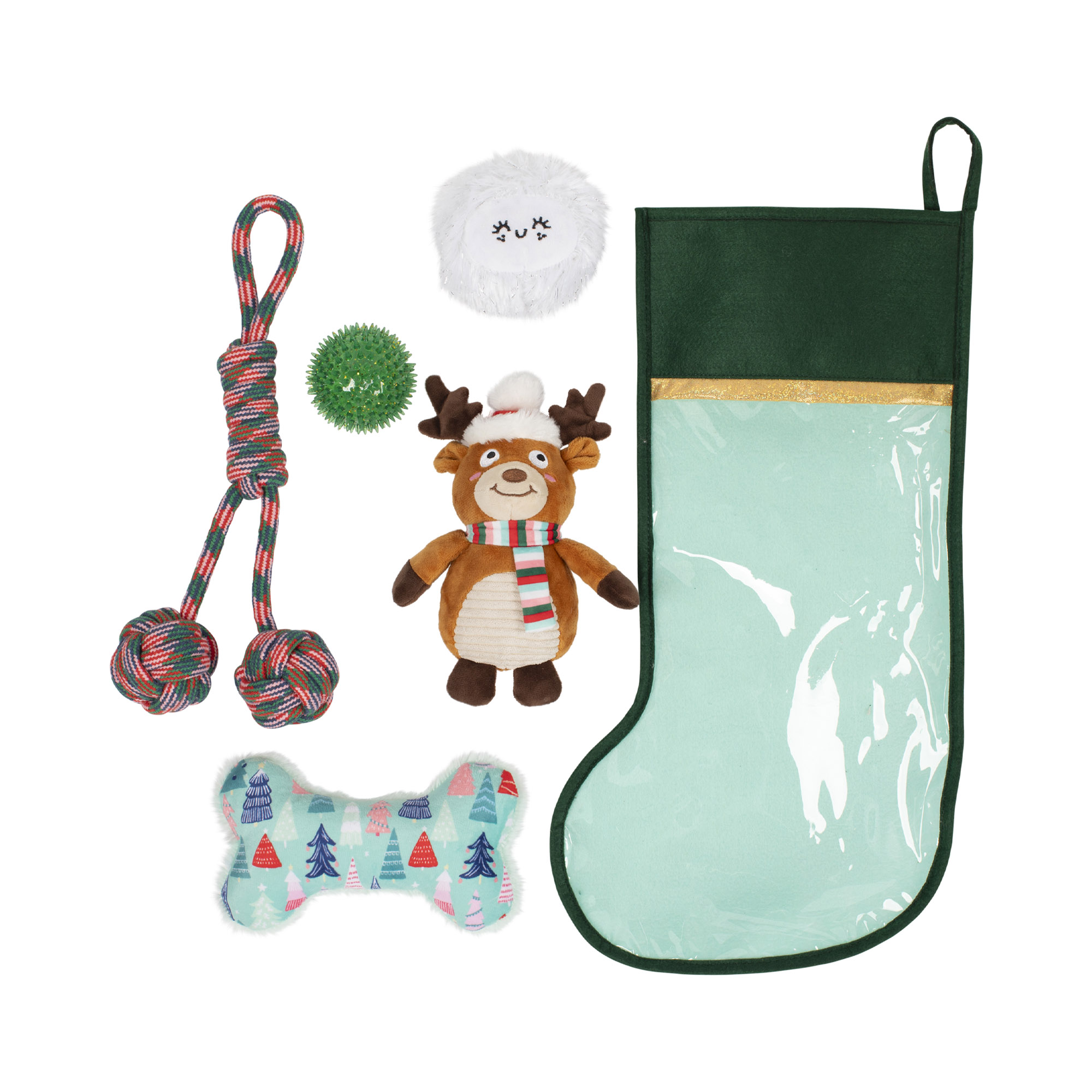 Picture of HAPPY PAWLIDAYS DOG TOY STOCKING
