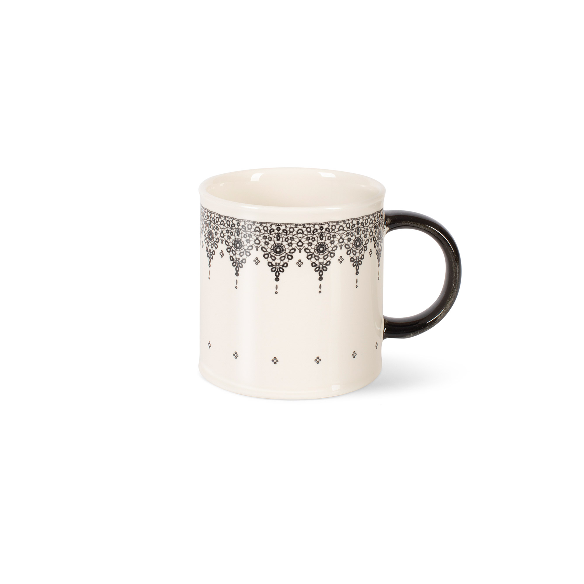 Picture of P65 NOIR LACEY CERAMIC CAFE MUG