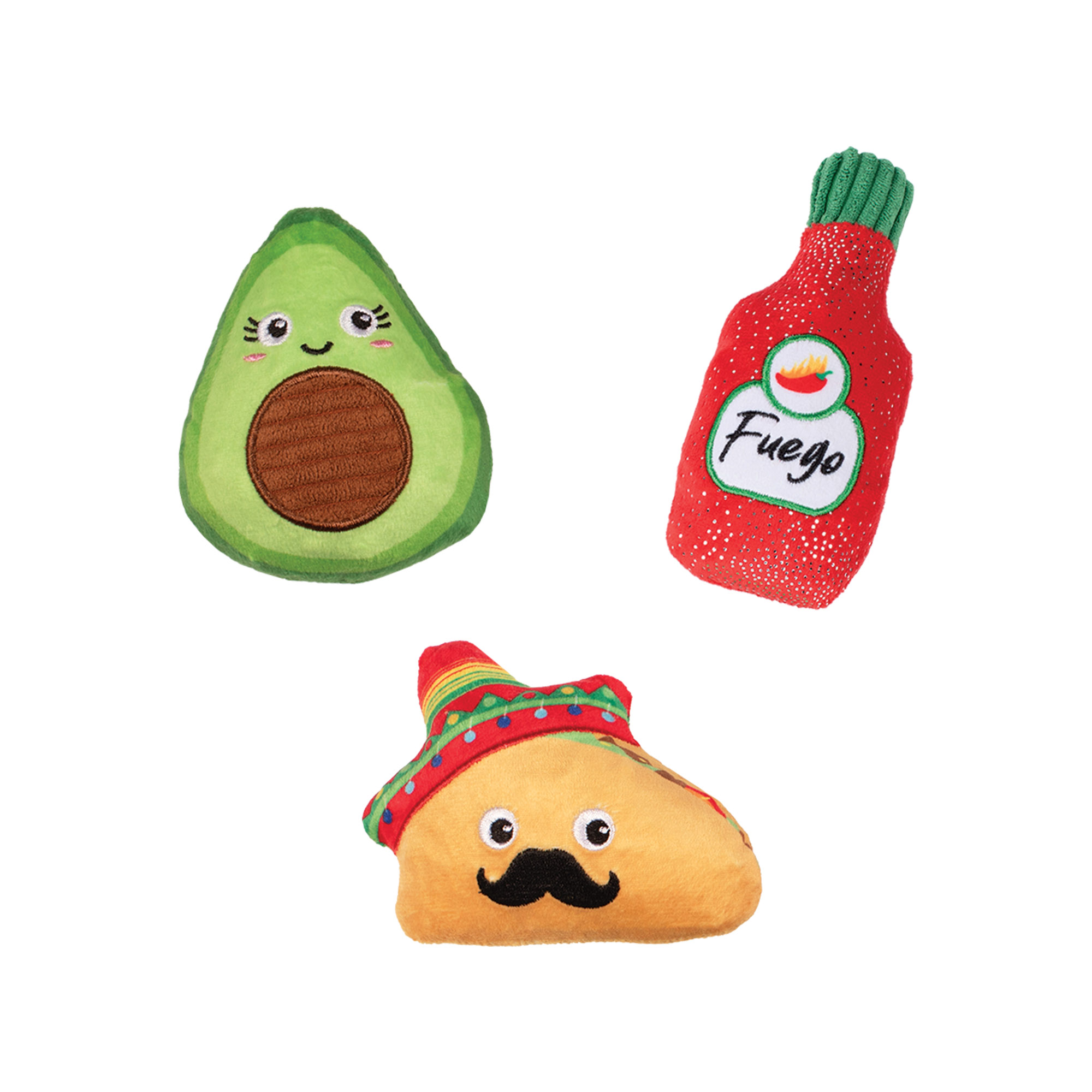 Picture of TASTE THE HEAT 3PCS SML DOG TOY SET