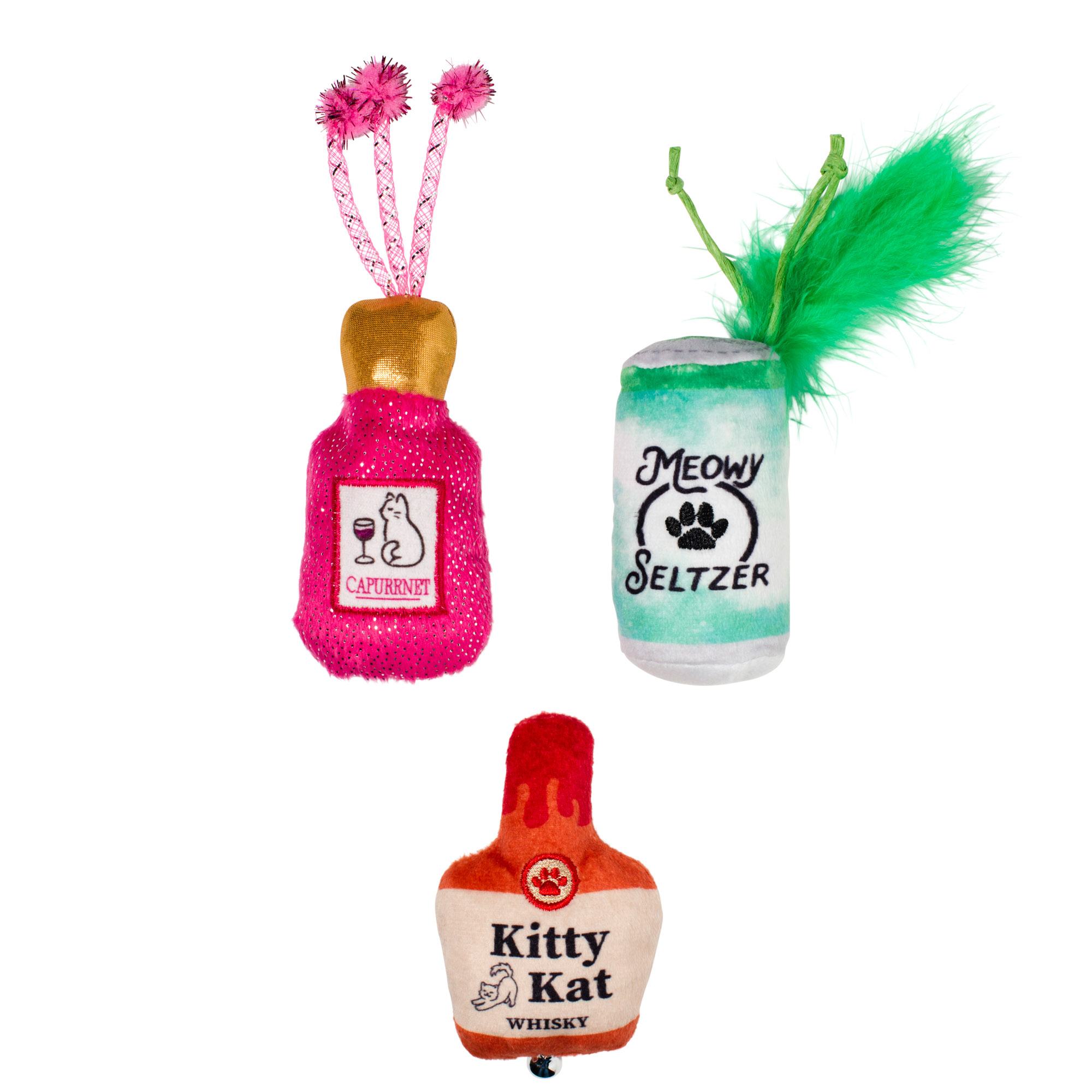 Picture of KITTEN MY DRINK ON CAT TOY SET OF 3