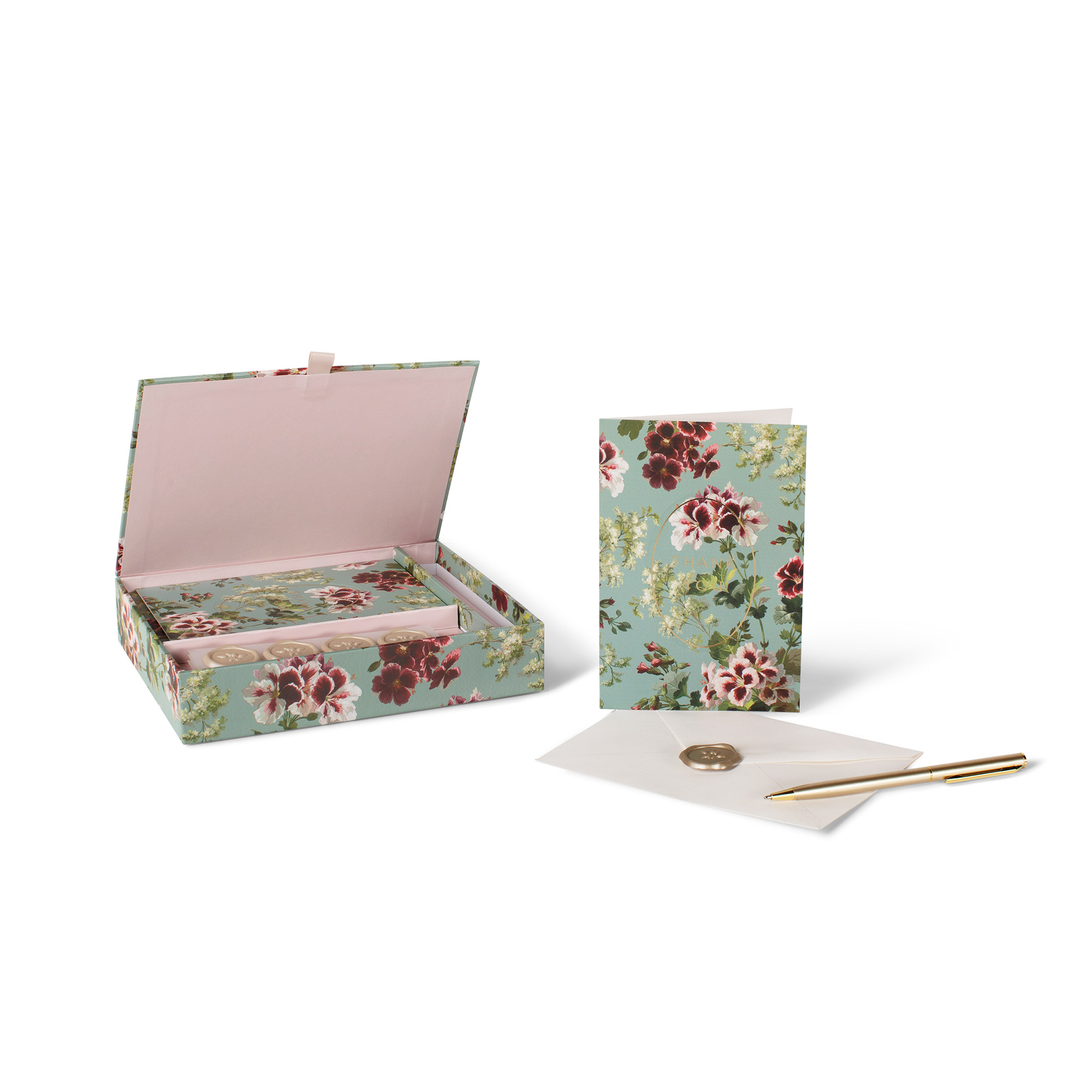 Picture of FLR REGAL GERANIUM STATIONERY SET