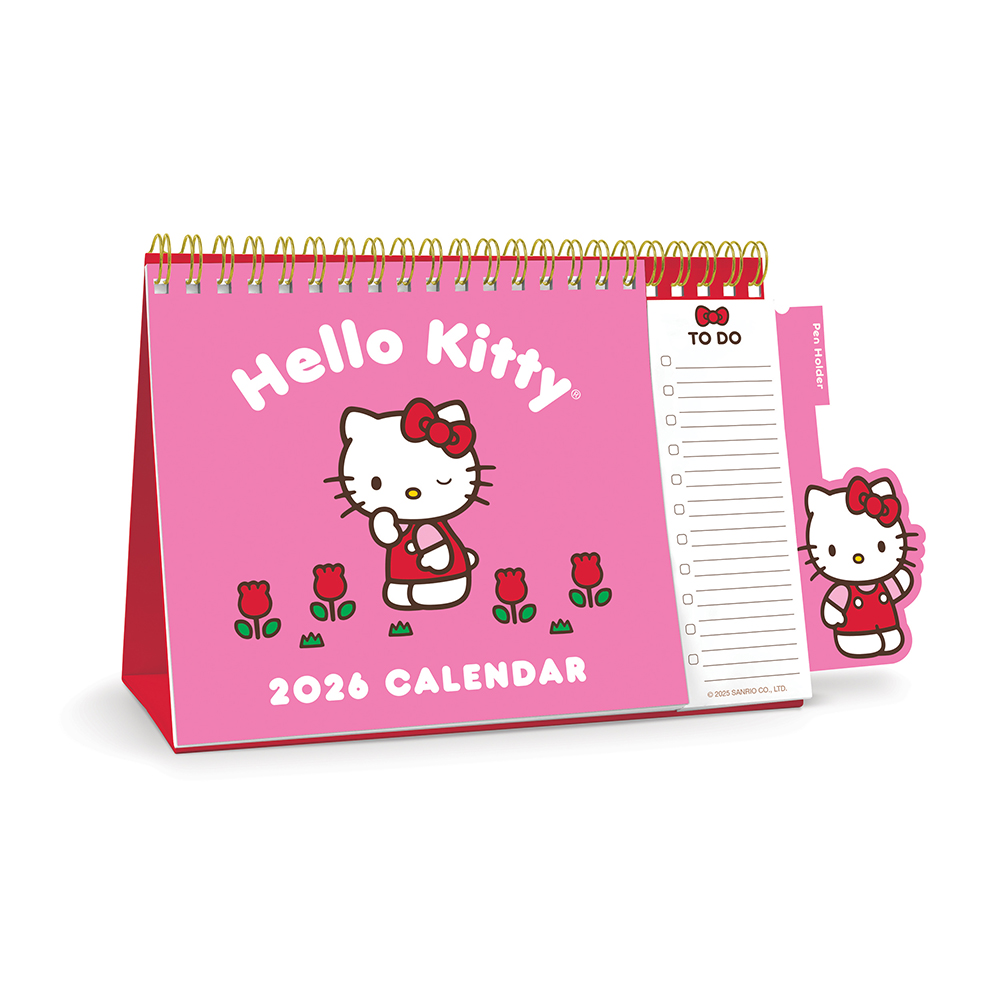 Picture of 2026 Hello Kitty Playful Pink Standing Desk Calend