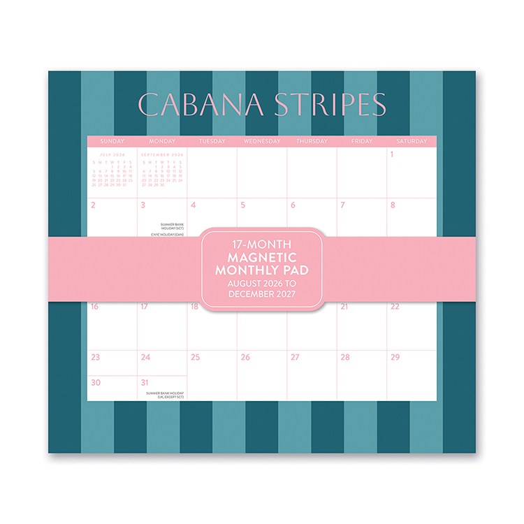 Picture of 2027 Cabana Stripes Magnetic Monthly Pad