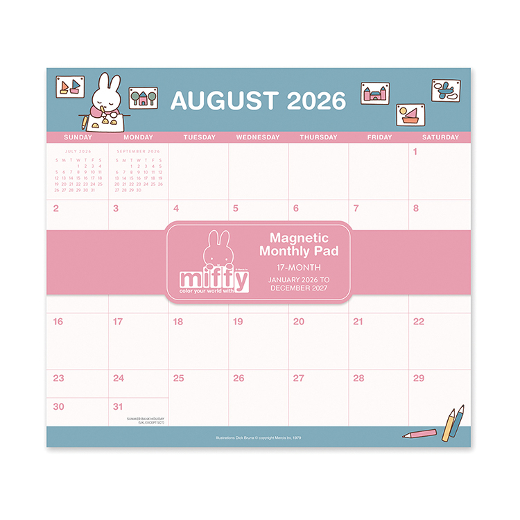 Picture of 2027 Miffy A Year in Color Magnetic Monthly Pad
