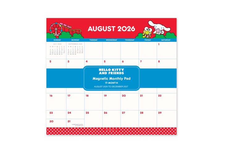 Picture of 2027 Hello Kitty and Friends Retro Magnetic Monthl